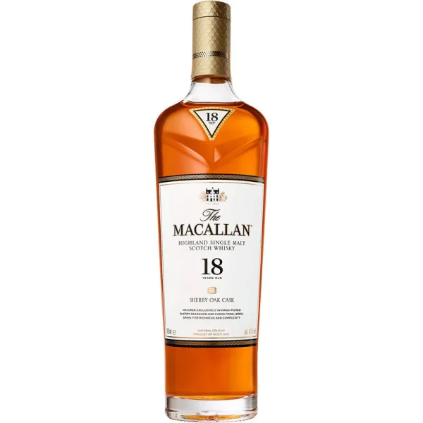 The Macallan 86 Proof Double Cask Highland Single Malt 18 Years Old Scotch Whisky Bottle